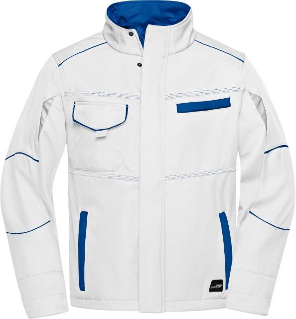 Daiber Workwear Softshell Jacket - COLOR - – White / Royal