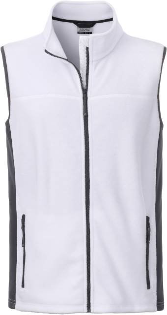 Daiber Men's Workwear Fleece Vest - STRONG - – White / Carbon