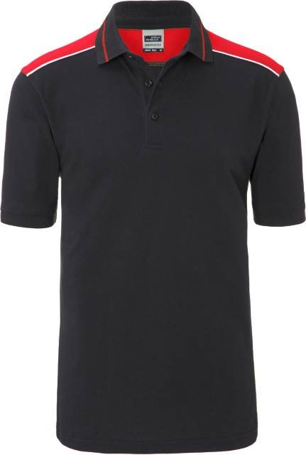 Daiber Men's Workwear Polo - COLOR - – Carbon / Red