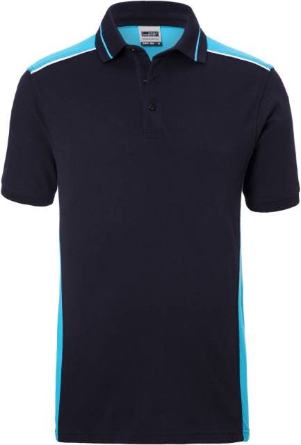 Daiber Men's Workwear Polo - COLOR - – Navy / Turquoise
