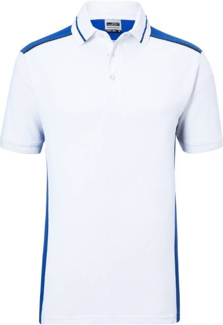 Daiber Men's Workwear Polo - COLOR - – White / Royal