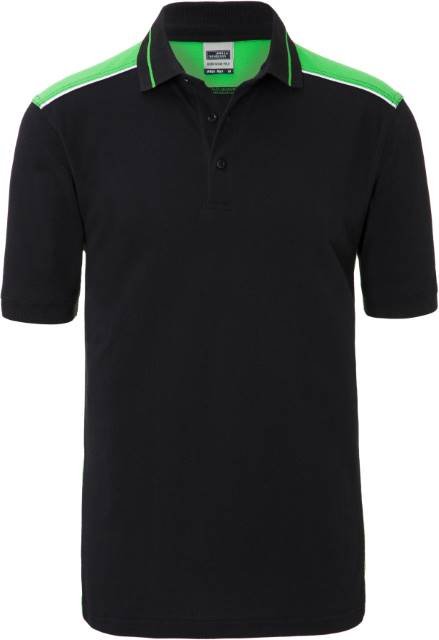 Daiber Men's Workwear Polo - COLOR - – Black / Lime Green
