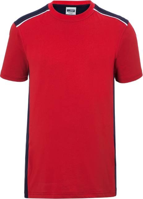 Daiber Men's Workwear T-Shirt - COLOR - – Red / Navy