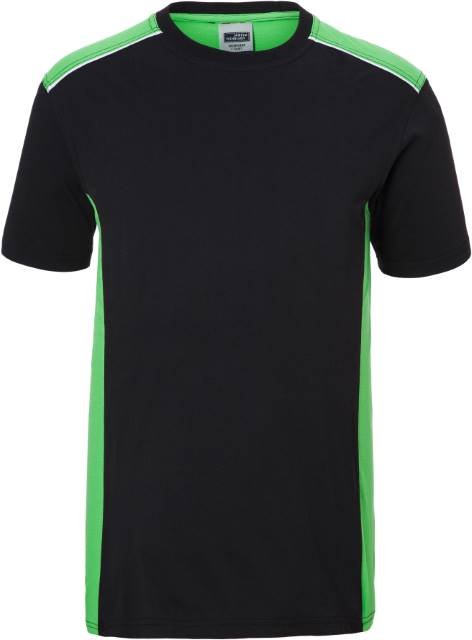 Daiber Men's Workwear T-Shirt - COLOR - – Black / Lime Green