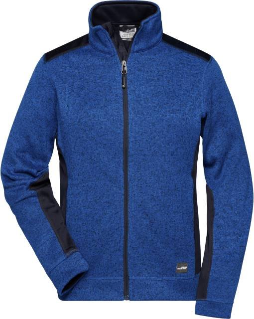 Daiber Ladies' Knitted Workwear Fleece Jacket -STRONG- – Royal Melange / Navy