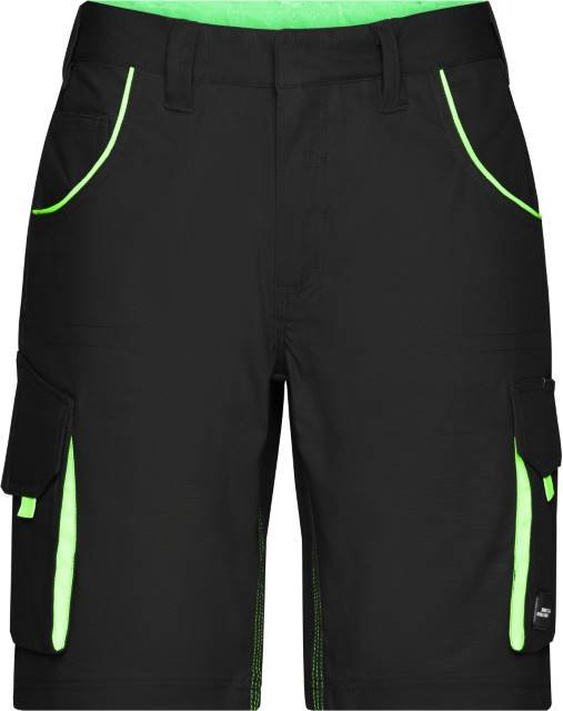 Daiber Workwear Bermudas - COLOR - – Black / Lime Green