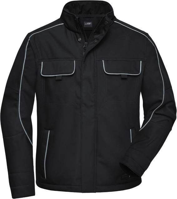 Daiber Workwear Softshell Jacket - SOLID - – Black