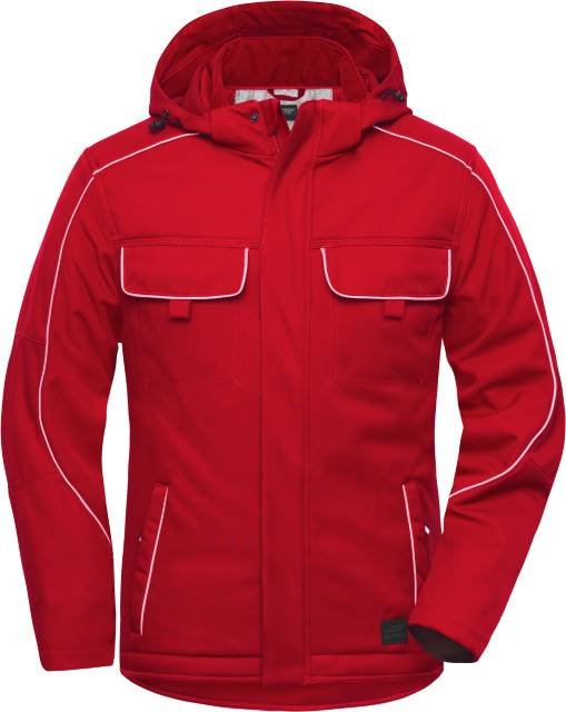 Daiber Workwear Softshell Padded Jacket - SOLID - – Red