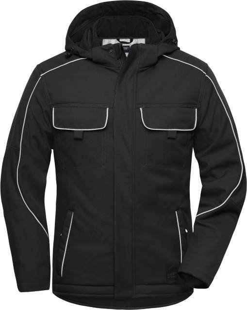 Daiber Workwear Softshell Padded Jacket - SOLID - – Black