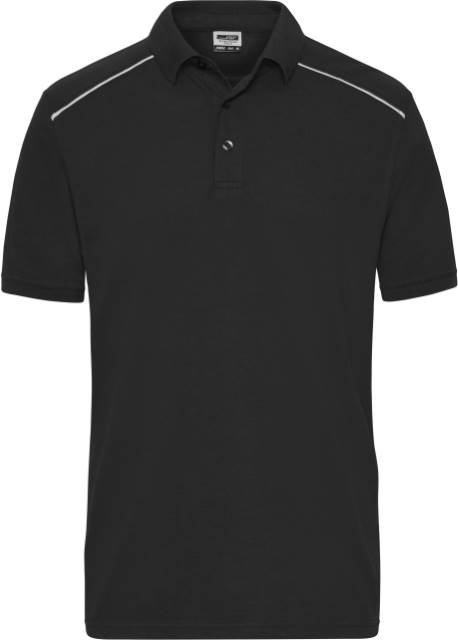 Daiber Men's  Workwear Polo - SOLID - – Black