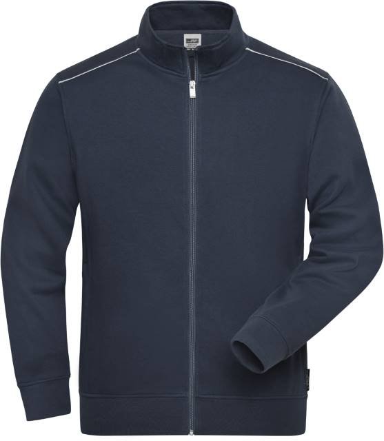 Daiber Men's Workwear Sweat-Jacket - SOLID - – Navy