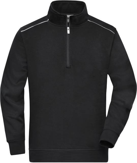 Daiber Workwear Half-Zip Sweat - SOLID - – Black