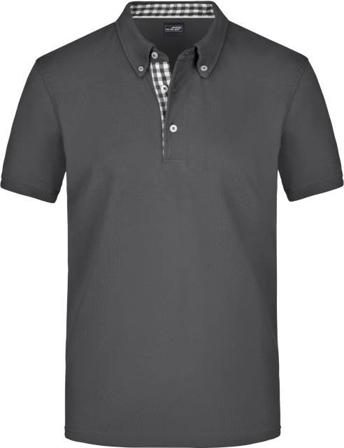 Daiber Men's Plain Polo – Graphite (Solid) / Graphite (Solid)