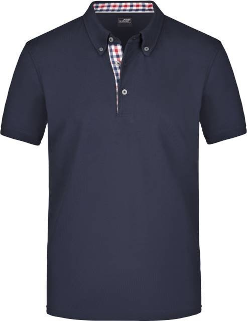 Daiber Men's Plain Polo – Navy / Red