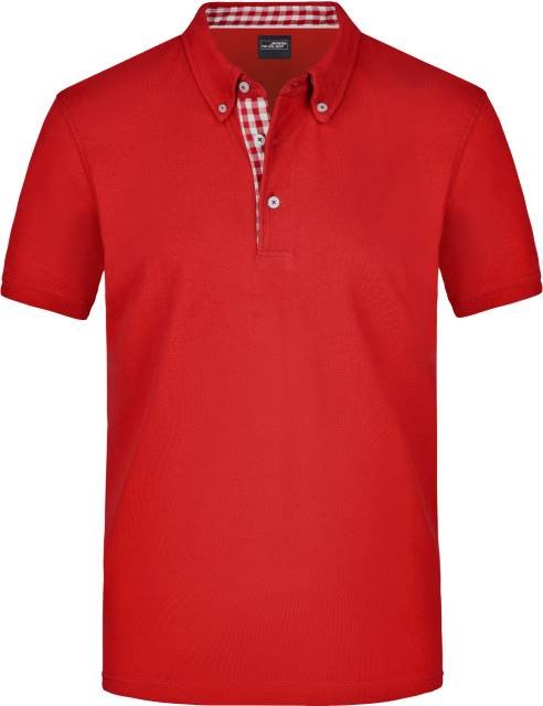 Daiber Men's Plain Polo – Red / Red