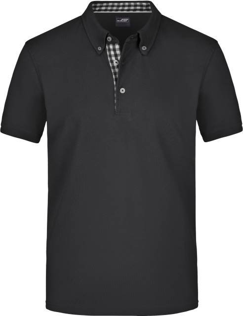 Daiber Men's Plain Polo – Black / Black