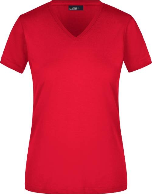 Daiber Ladies' Slim Fit V-T – Red