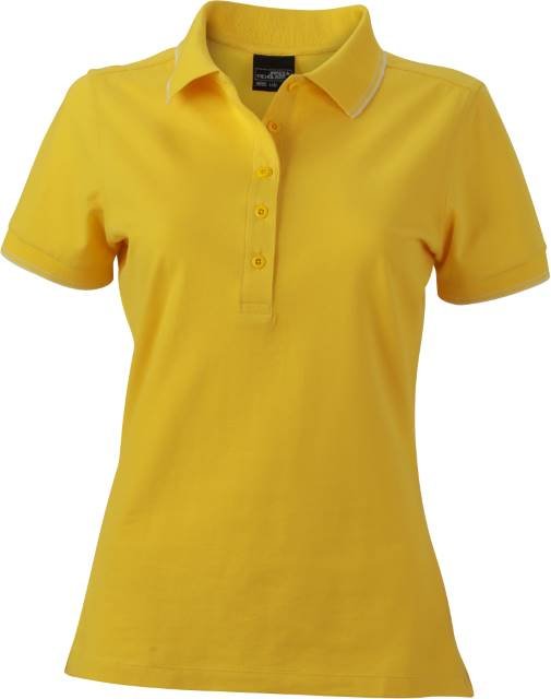 Daiber Ladies' Polo – Sun Yellow / White