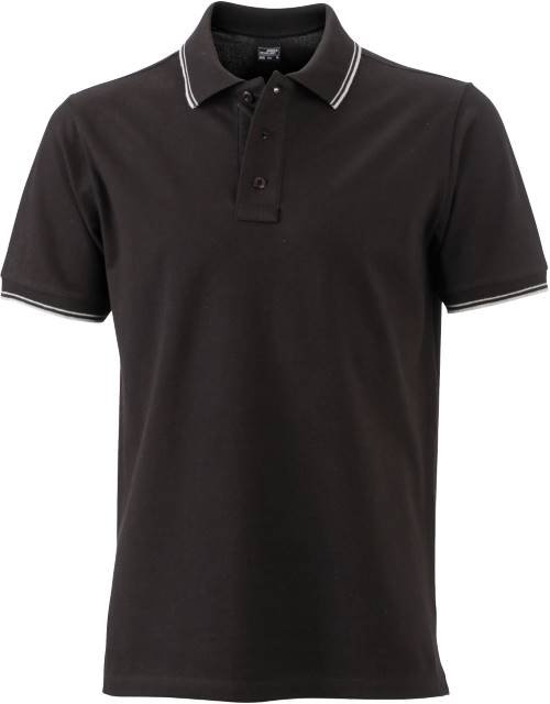 Daiber Men's Polo – Black / White