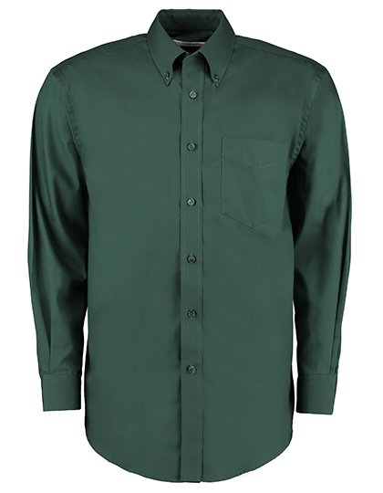 Kustom Kit Men's Classic Fit Premium Oxford Shirt Long Sleeve – Bottle Green