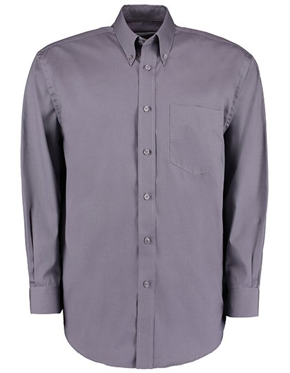 Kustom Kit Men's Classic Fit Premium Oxford Shirt Long Sleeve – Charcoal