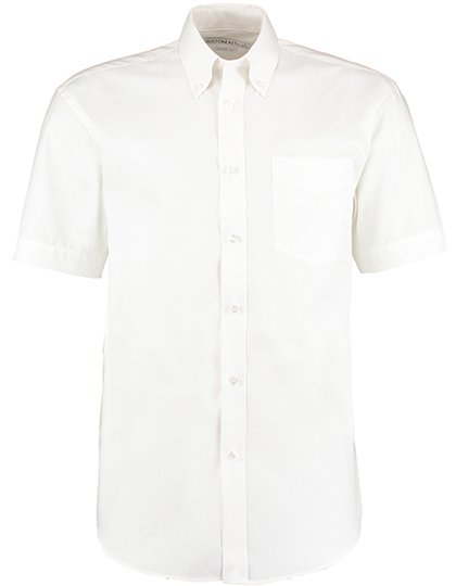 Kustom Kit Men's Classic Fit Premium Oxford Shirt Short Sleeve – White