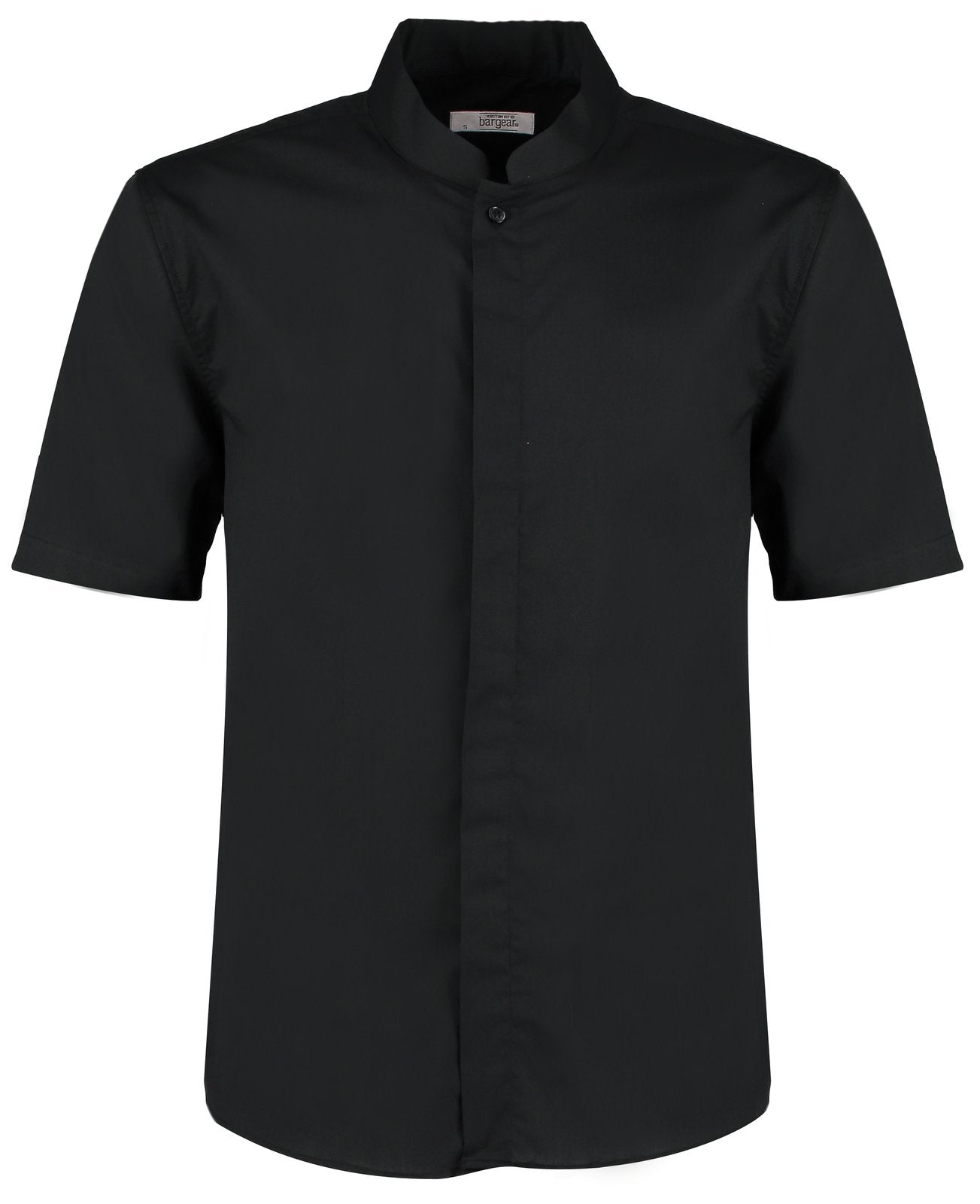 Kustom Kit Men's Tailored Fit Mandarin Collar Shirt Short Sleeve