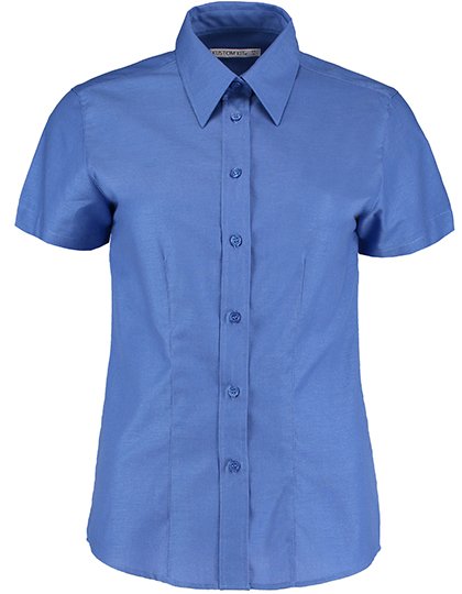 Kustom Kit Women's Tailored Fit Workwear Oxford Shirt Short Sleeve – Italian Blue