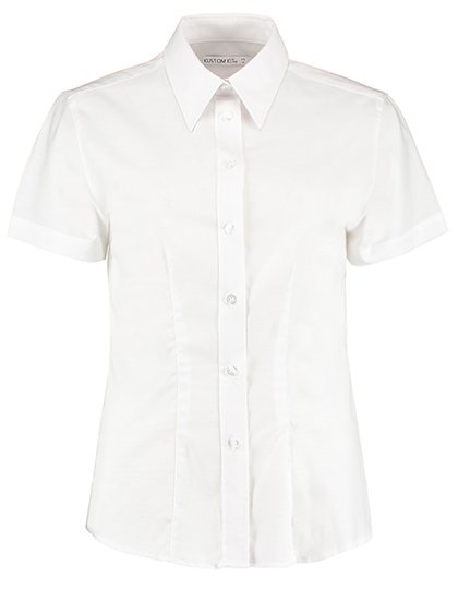 Kustom Kit Women's Tailored Fit Workwear Oxford Shirt Short Sleeve – White