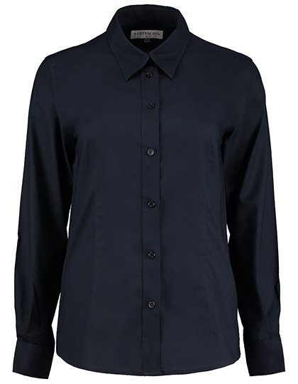 Kustom Kit Women's Tailored Fit Workwear Oxford Shirt Long Sleeve – French Navy