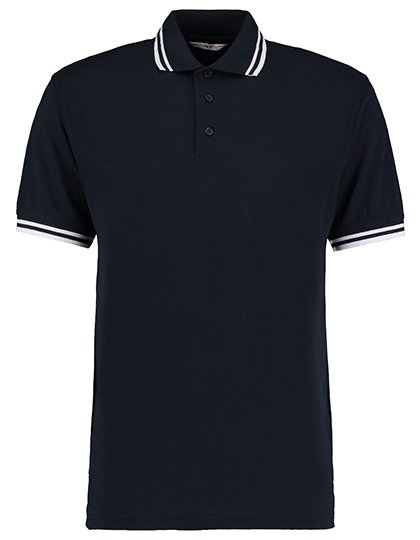 Kustom Kit Classic Fit Superwash® 60º Tipped Collar Polo – Navy / White