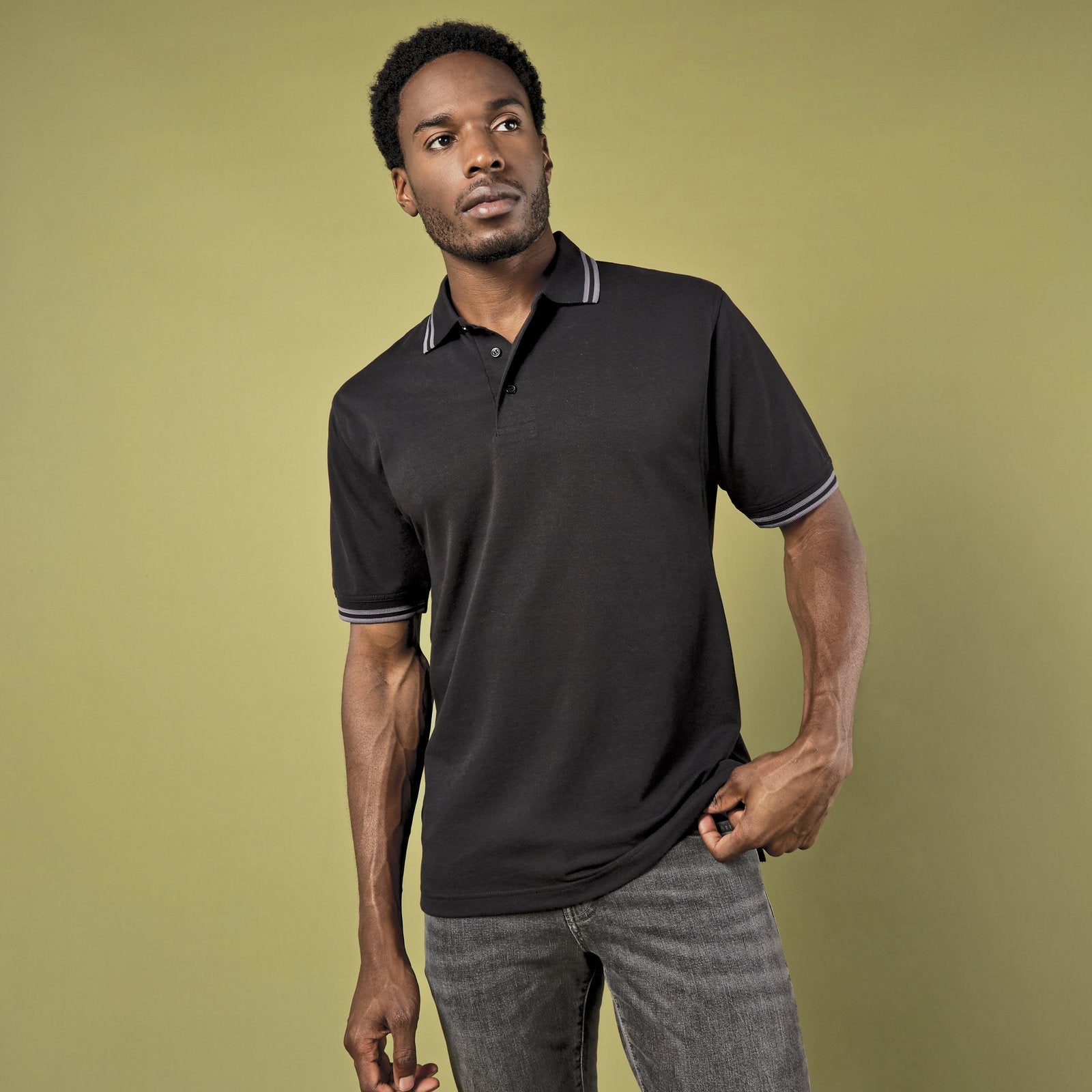 Kustom Kit Classic Fit Superwash® 60º Tipped Collar Polo