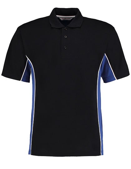 Kustom Kit Classic Fit Track Polo – Black / Royal