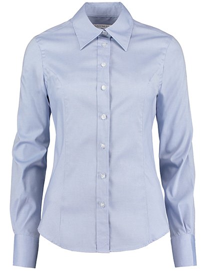 Kustom Kit Women's Tailored Fit Corporate Oxford Shirt Long Sleeve – Light Blue