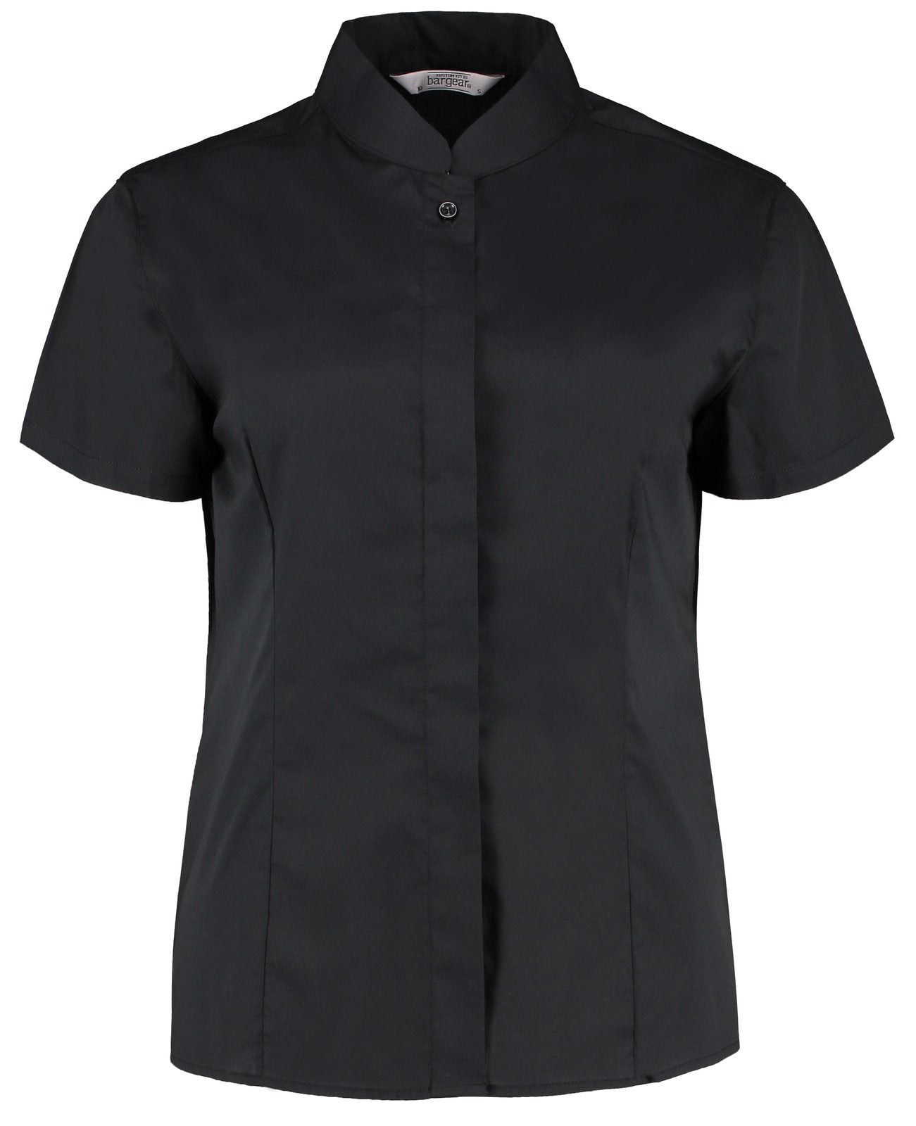 Kustom Kit Women's Tailored Fit Shirt Mandarin Collar Short Sleeve