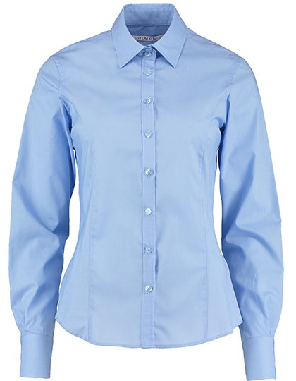 Kustom Kit Women's Tailored Fit Business Shirt Long Sleeve – Light Blue
