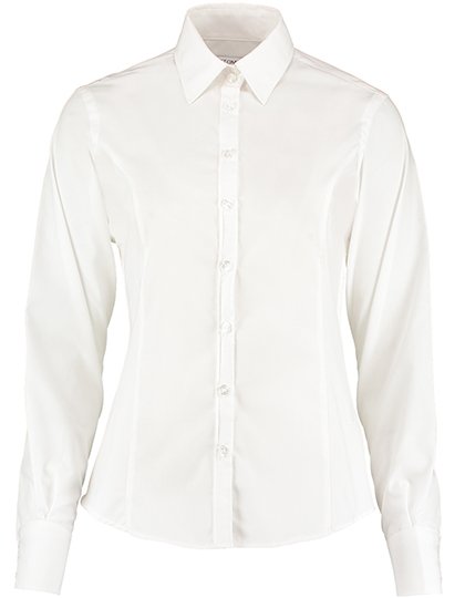 Kustom Kit Women's Tailored Fit Business Shirt Long Sleeve – White