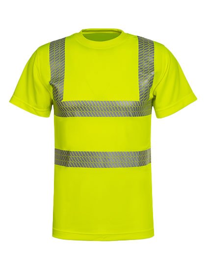 Korntex Hi-Vis Broken Reflective Premium T-Shirt Alhambra – Signal Yellow