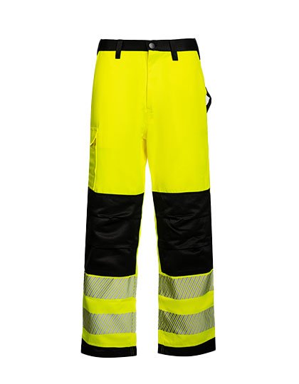 Korntex EOS Hi-Vis Workwear Trousers With Printing Areas – Signal Yellow / Black