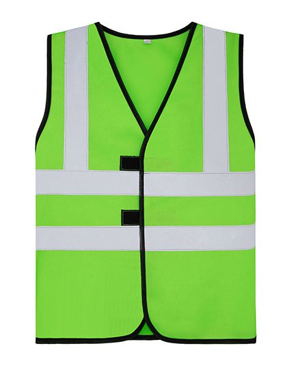 Korntex Childrens Safety Vest Esbjerg - 4 Reflective Stripes – Neon Green