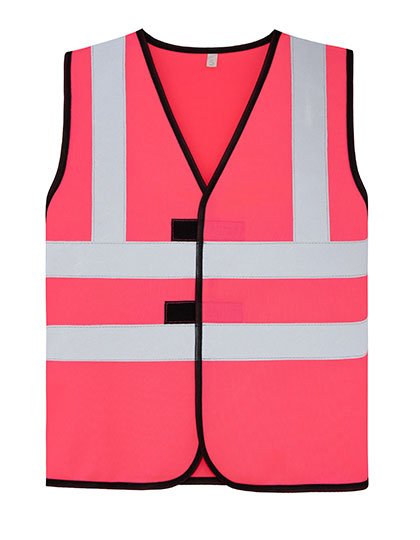 Korntex Childrens Safety Vest Esbjerg - 4 Reflective Stripes – Neon Pink