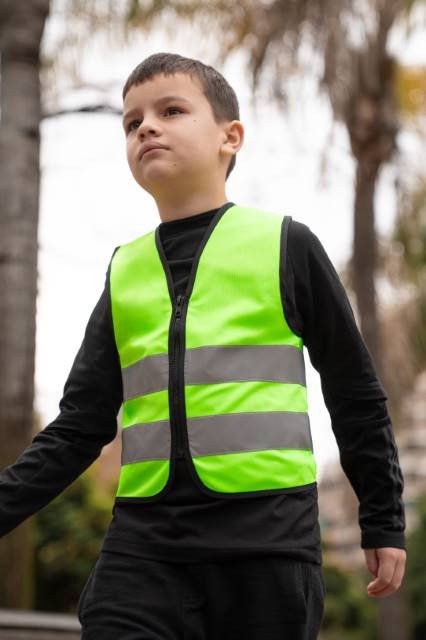 Korntex Kids' Hi-Vis Safety Vest With Front Zipper Aalborg