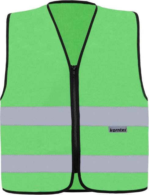 Korntex Hi-Vis Safety Vest Cologne With Front Zipper – Neon Green