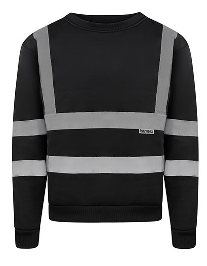 Korntex Hi-Vis Workwear Sweatshirt Limerick – Black