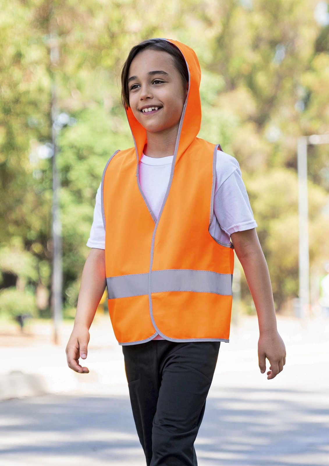 Korntex Kids' Hooded Hi-Vis Safety Vest Odense