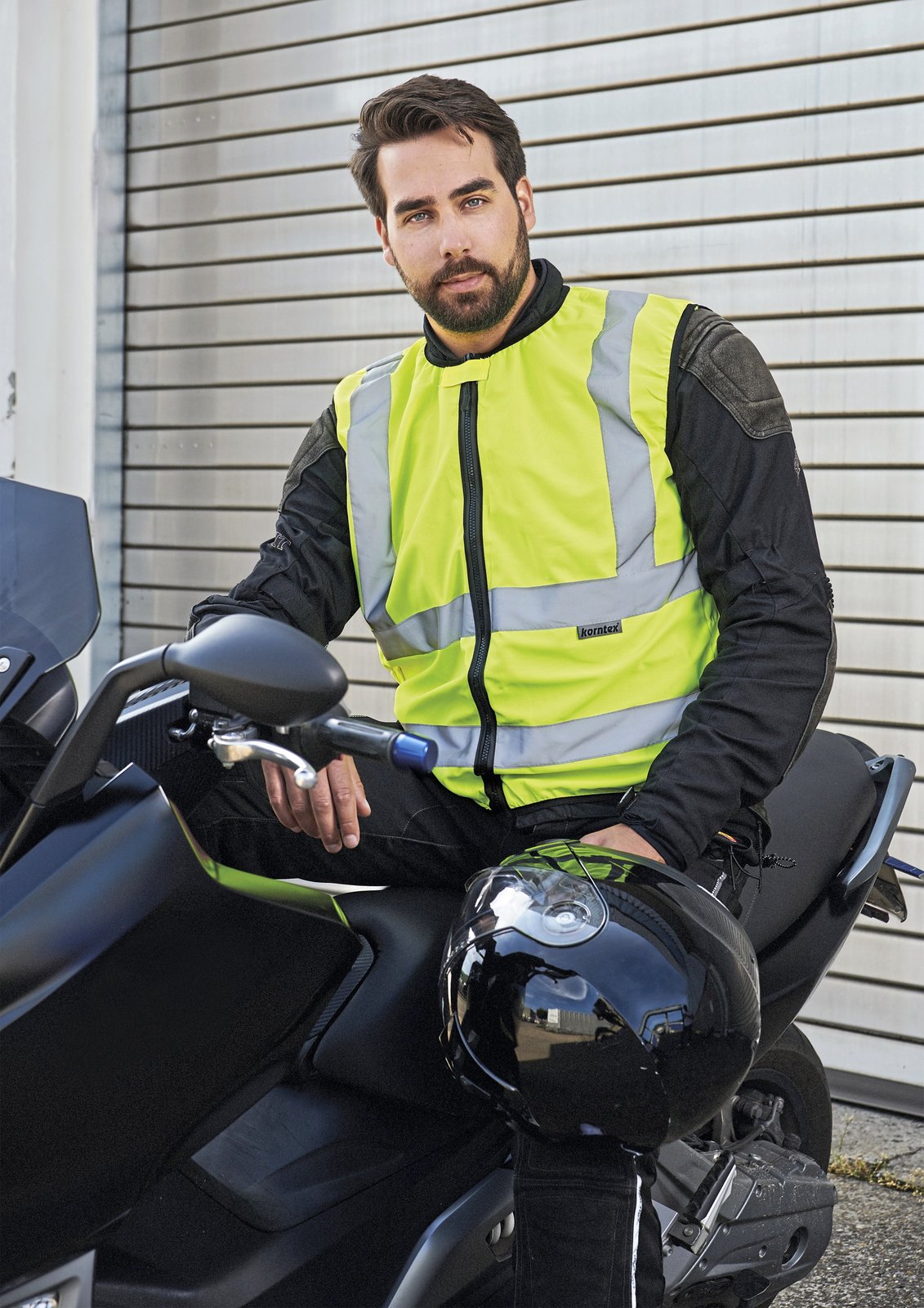 Korntex Hi-Vis Biker Safety Vest Schleiz
