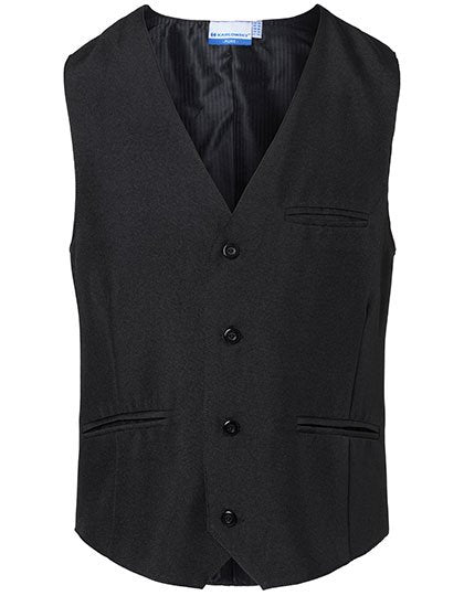 Karlowsky Herrenweste Basic – Black (ca. Pantone 419C)