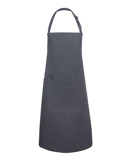 Karlowsky Latzschürze Basic mit Tasche und Schnalle – Anthracite (ca. Pantone 7540C)