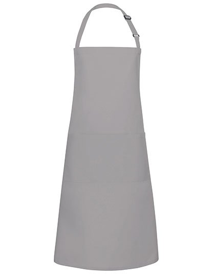 Karlowsky Latzschürze Basic mit Tasche und Schnalle – Basalt Grey (ca. Pantone 4276C)