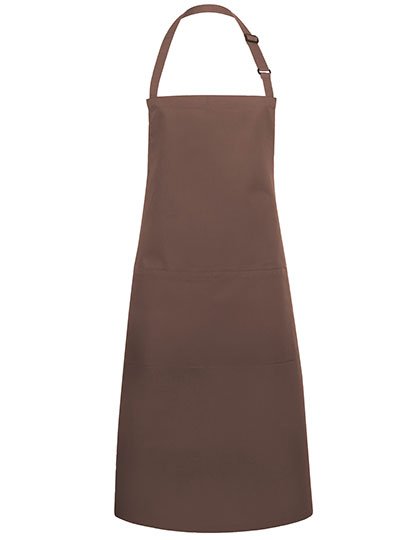Karlowsky Latzschürze Basic mit Tasche und Schnalle – Light Brown (ca. Pantone 438C)